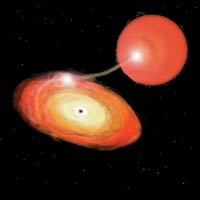 artist concept of X-ray pulsar in binary system
