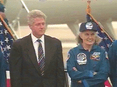 President Clinton and Astronaut Shannon Lucid