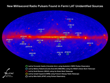 New pulsars on the Fermi one year all sky map