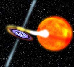 Artist's conception an X-ray binary system