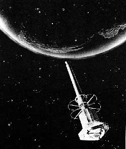 Artist's concept of Explorer 11 in orbit
