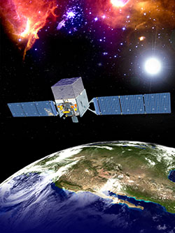 Artist's conception of the Fermi satellite
