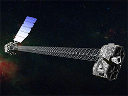 Artist's conception of the NuSTAR satellite in orbit