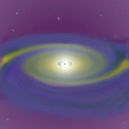 artist's conception of the center of an active galaxy