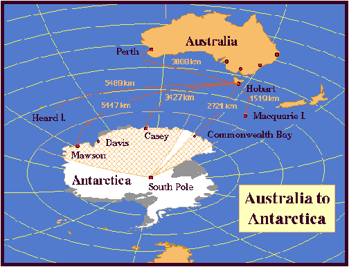 Map showing Antarctica