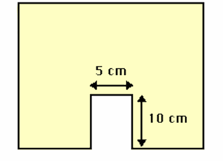 Diagram of the manila folder cutout