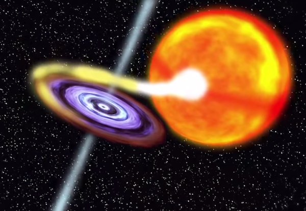 Artist's impression of an X-ray binary star system