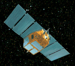 An artist's conception of the BeppoSAX spacecraft.