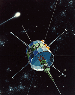 An artist's impression of the ISEE-ICE satellite