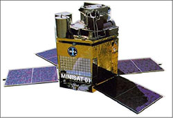 Illustration of the Minisat 1 spacecraft