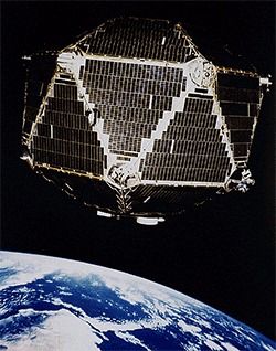 The Vela 5B spacecraft in low Earth oribt.