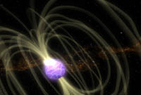 Artist conception of the December 27, 2004 gamma ray flare.