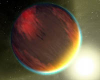 artist concept of spectrum of planet