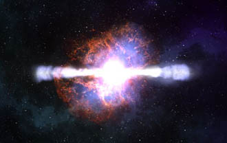 A newborn black hole creates multiple bursts.