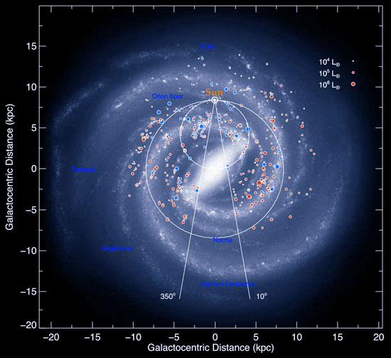 Artist conception of the Milky Way based on observations of young <A class=