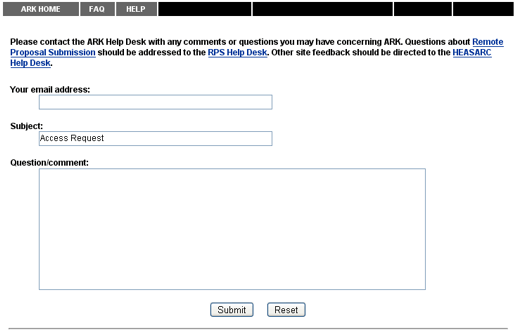 Account Request Form