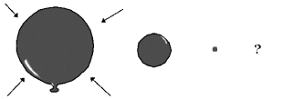 drawing of shrinking balloon