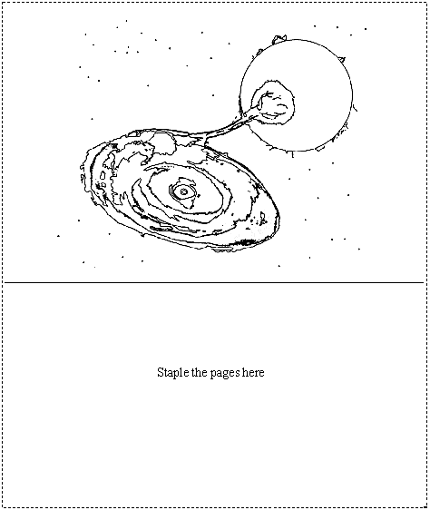 line drawing of a black hole