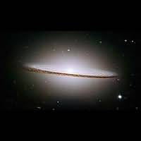 The Sombrero Galaxy is a spiral galaxy where we are observing the disk edge-on.