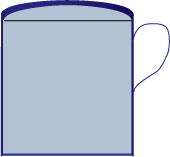 Illustration of measured temperature in coffee mug with no gradient
