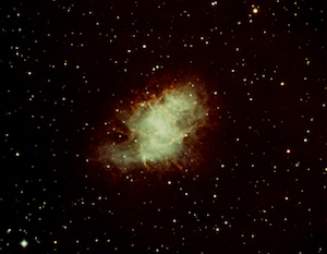 Image of the Crab Nebula taken by the Mount Palomar Observatory