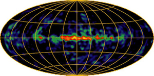 COMPTEL skymap of a gamma-ray emission line of 26Al in the Milky Way obtained by the COMPTEL instrument on CGRO