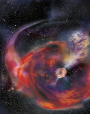 An artist's impression of the Christmas gamma-ray burst