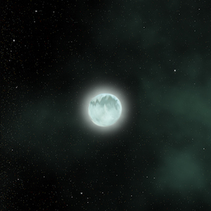 Artist's rendition of a collapse of the core of a massive star, which has very little visible effect at the surface. 