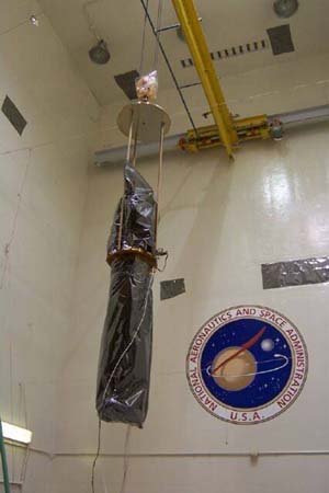 Preparation for acoustic testing of the telescope module
