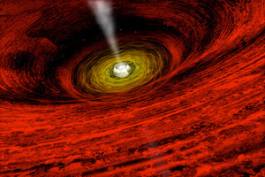illustration of a disk around a black hole