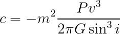 c = - Pv^2 m^2