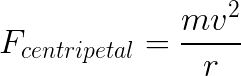 Equation for centripetal force