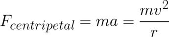 Equation for centripetal force