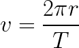 Equation for circular velocity