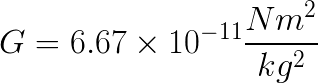 Gravitational constant value