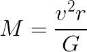 Equation for finding the mass