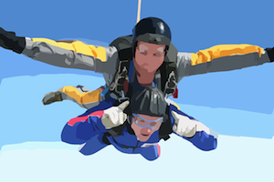 clipart of skydivers