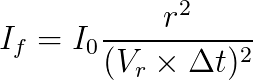 final intensity formula approximated for small change in distance