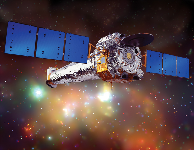 An artist's conception of the Chandra satellite