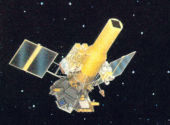 An artist's conception of the Granat spacecraft.