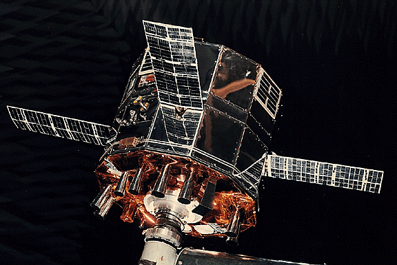 The Solrad 10 satellite during instrument integration