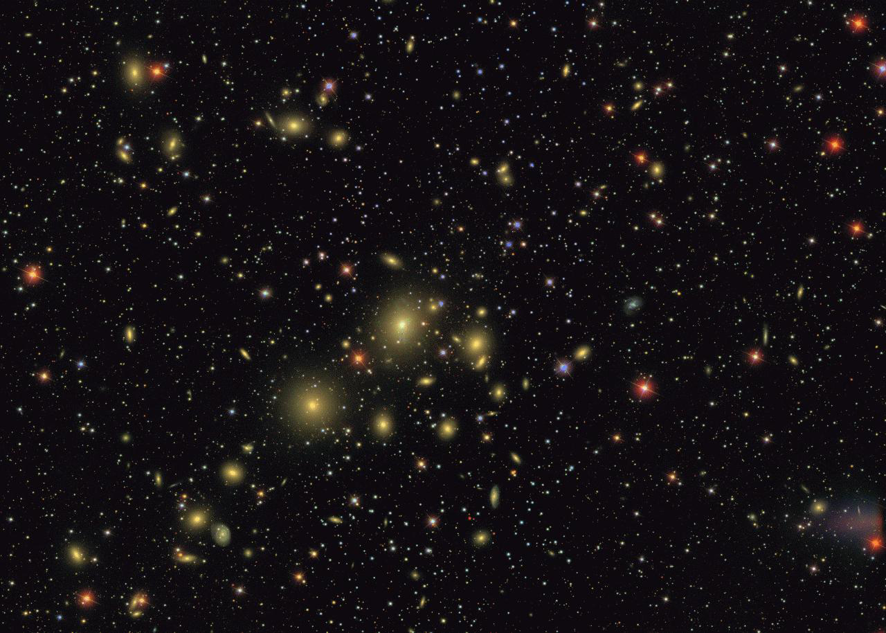 optical image of the Perseus cluster of galaxies /