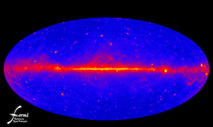 All-sky map from 1 years of Fermi data