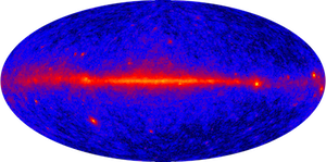 All-sky map from first light Fermi data