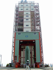 The Goliath Crane in front of the launch tower