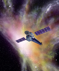 Artists rendering of the Chandra satellite