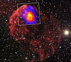 Jellyfish nebula in optical and X-ray light