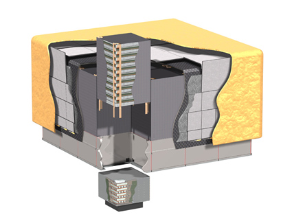 cutaway of the Fermi LAT instrument