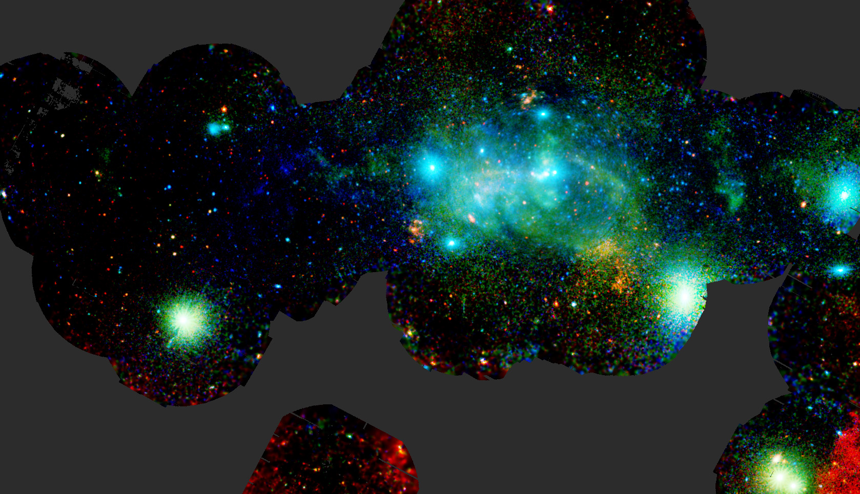 The central regions of our galaxy, the Milky Way, seen in X-rays
