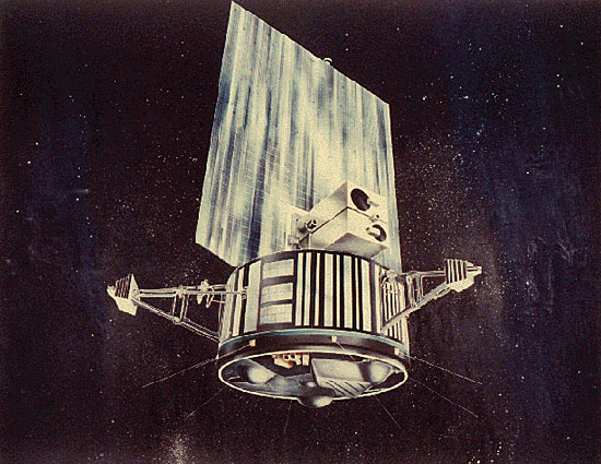 Artist's conception of the OSO-8 spacecraft
